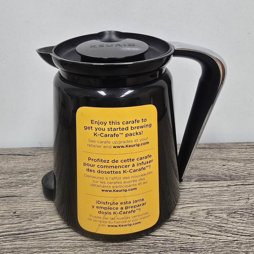 Keurig 2.0 K Carafe Coffee Pot‎ Pitcher w/ Lid Black